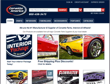 Tablet Screenshot of corvetteamerica.com